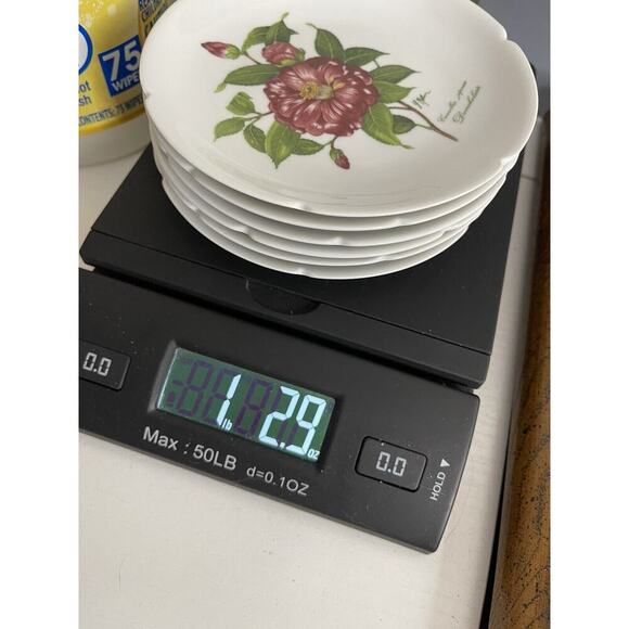 Rochard Limoges France‎ Dessert Bread Plates Cheese Wine 5.25” Flowers Signed - Picture 12 of 13